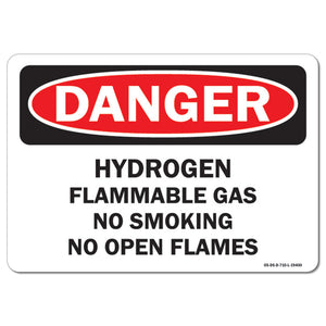 Hydrogen Flammable Gas No Smoking or Open Flames