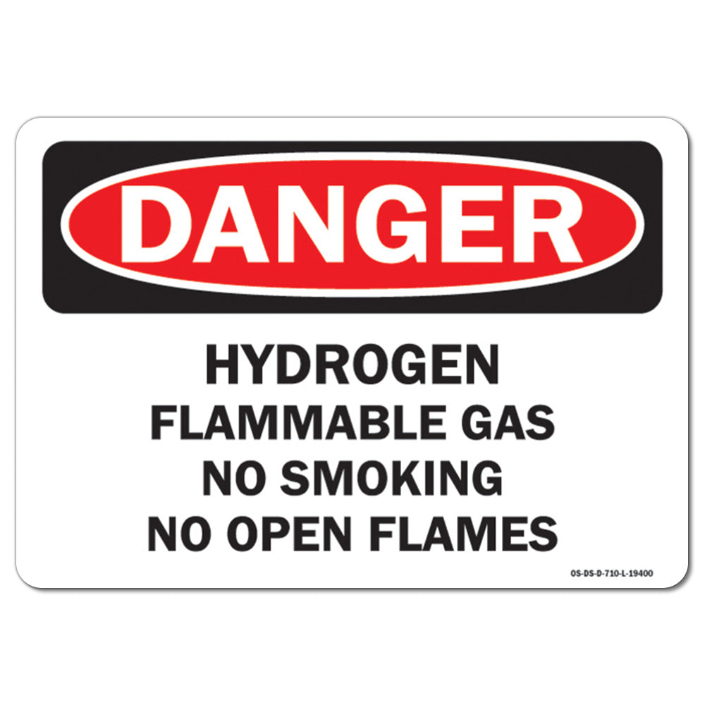 Hydrogen Flammable Gas No Smoking or Open Flames