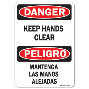 Keep Hands Clear Bilingual