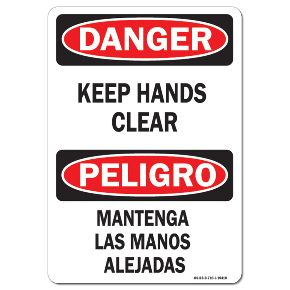 Keep Hands Clear Bilingual