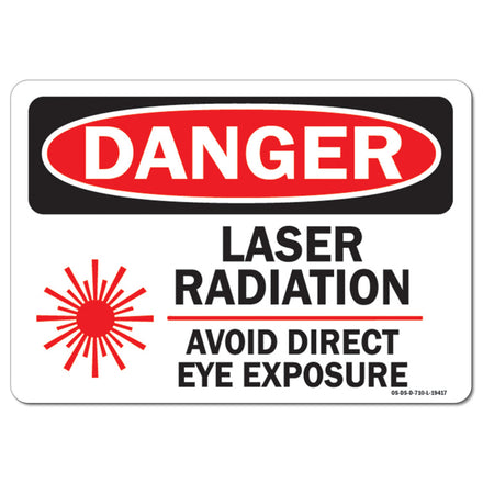 Laser Radiation Avoid Direct Eye Exposure with Graphic