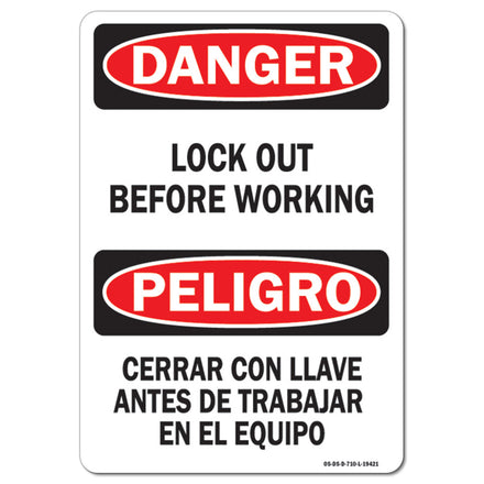 Lock Out Before Working Bilingual