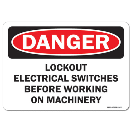 Lockout Electrical Switches Before Working On Machinery