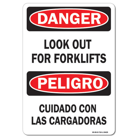 Look Out For Forklifts Bilingual