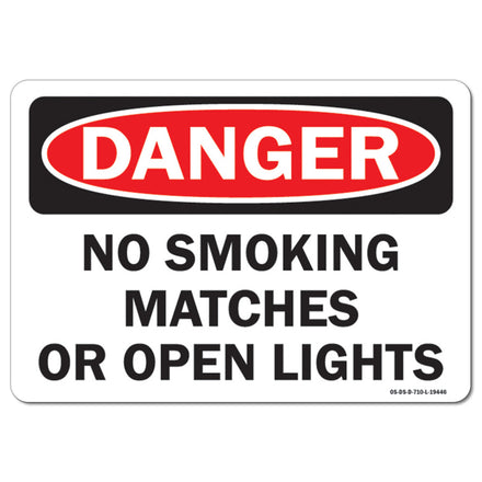 No Smoking Matches or Open Lights