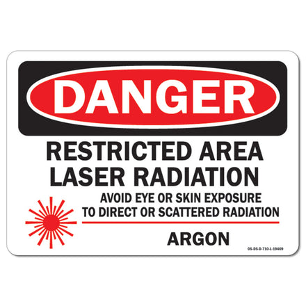 Restricted Area Laser Radiation Avoid Eye