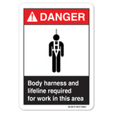 Body Harness And Lifeline Required For Work In This Area