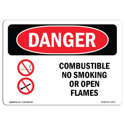 Combustible No Smoking Or Open Flames