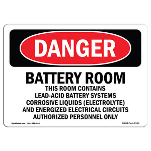 Battery Room Contains Lead-Acid