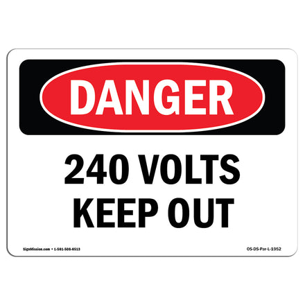 240 Volts Keep Out