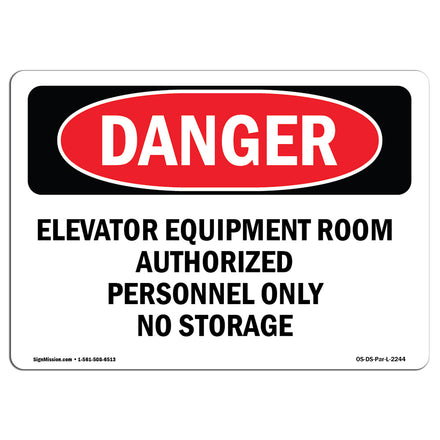 Elevator Equipment Room Authorized Personnel