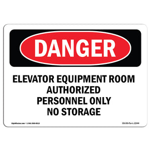 Elevator Equipment Room Authorized Personnel