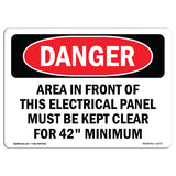 Area In Front Of This Electrical Panel Must