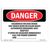 Hazardous Voltage Inside May Shock Burn