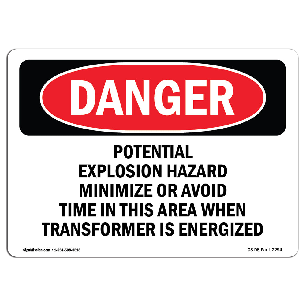 Potential Explosion Hazard Minimize Or Avoid