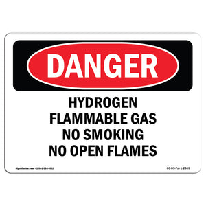 Hydrogen Flammable Gas No Smoking No Open Flames