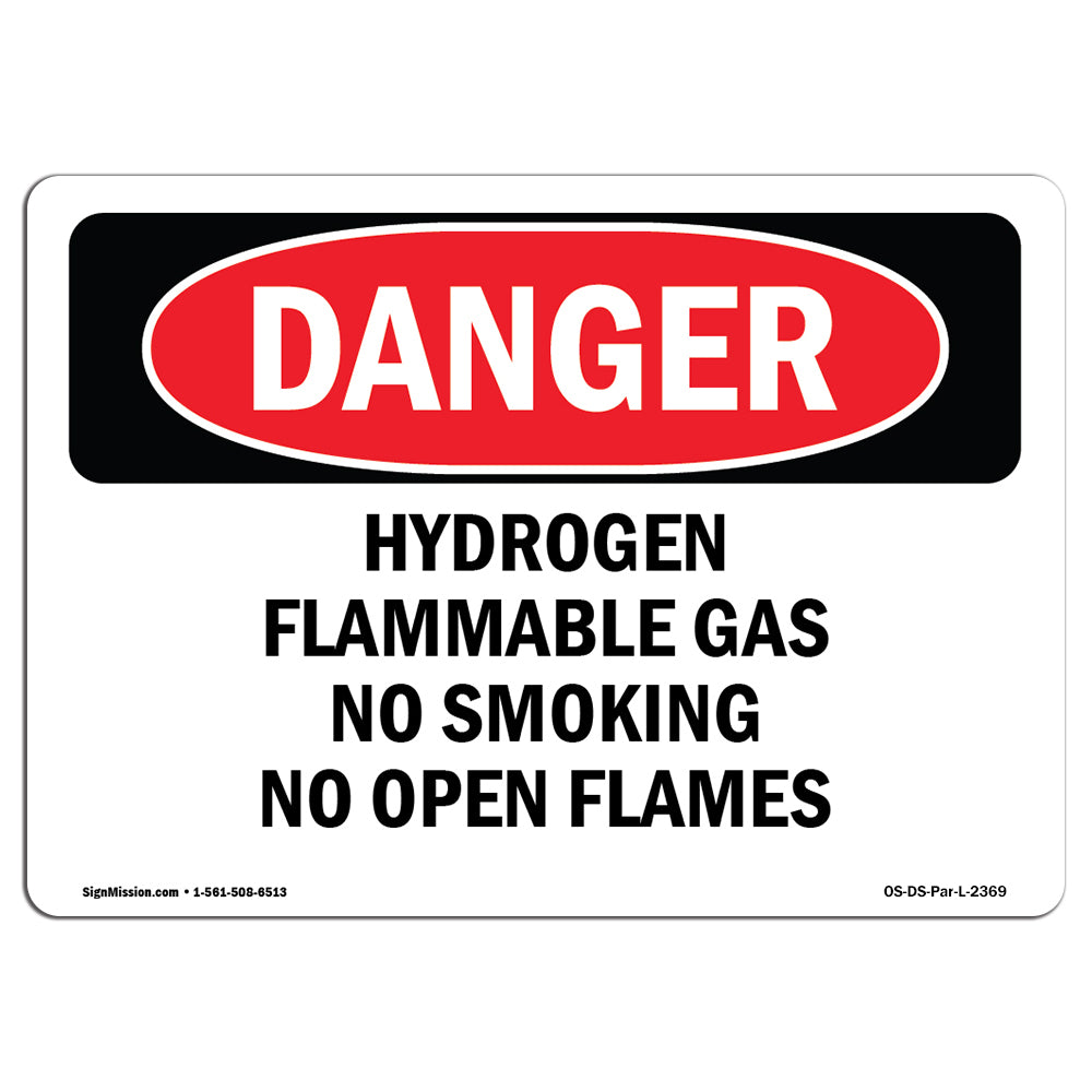 Hydrogen Flammable Gas No Smoking No Open Flames