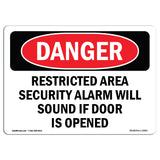 Restricted Area Security Alarm Will Sound