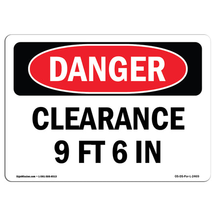 Clearance 9 Ft 6 In