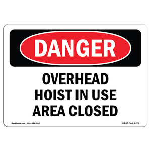 Overhead Hoist In Use Area Closed