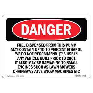 Fuel Dispensed From This Pump May Contain