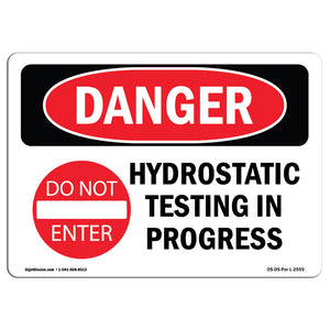 Hydrostatic Testing In Progress