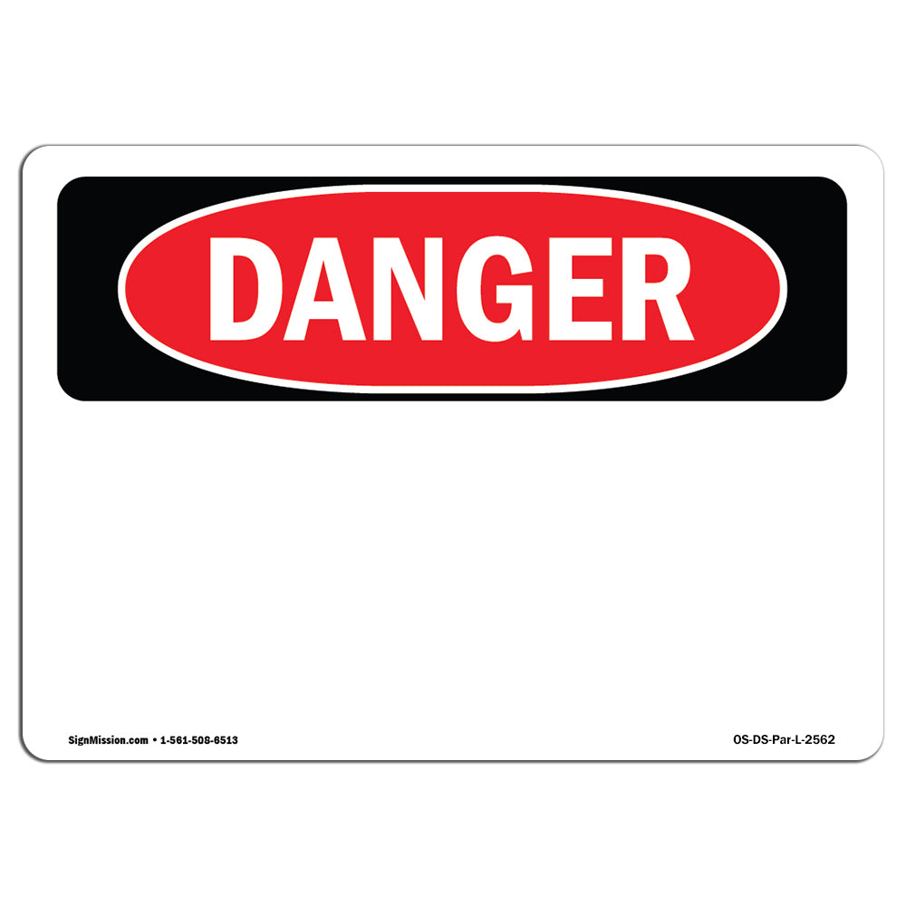 Danger Blank Write-On