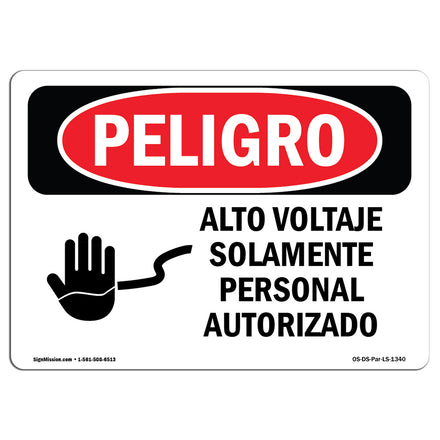 High Voltage Authorized Personnel Only