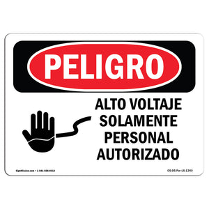 High Voltage Authorized Personnel Only