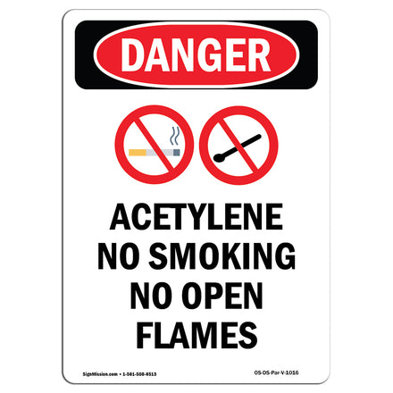 Acetylene No Smoking No Open Flames