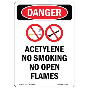 Acetylene No Smoking No Open Flames