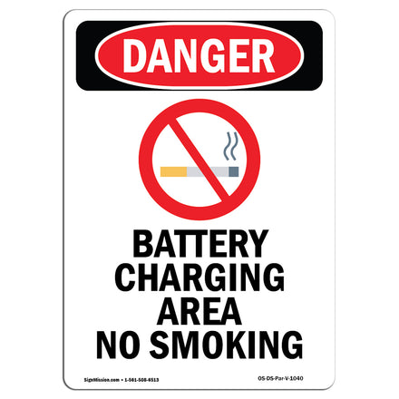 Battery Charging Area No Smoking