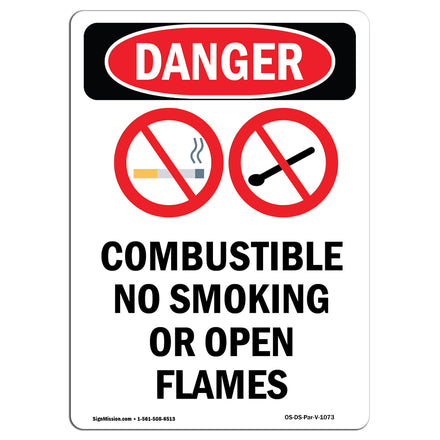 Combustible No Smoking Or Open Flames