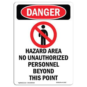 Hazard Area No Unauthorized Personnel