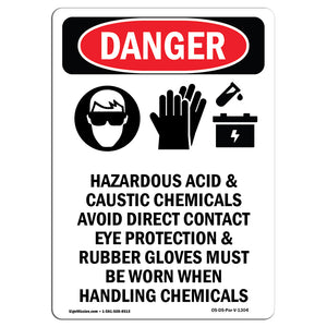 Acid Caustic Eye Rubber Gloves Chemicals