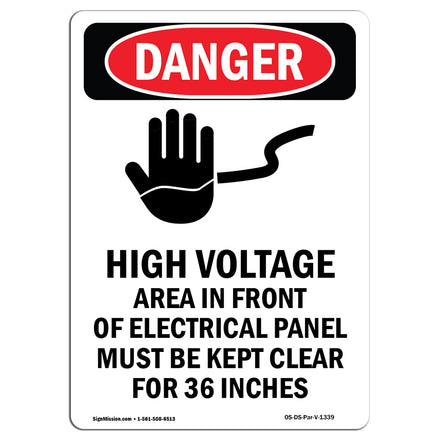 High Voltage Area Electrical Panel 36 Inches