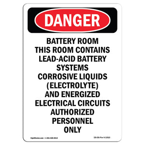 Battery Room Contains Lead-Acid