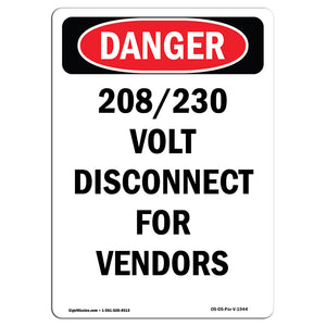 208 230 Volt Disconnect For Vendors