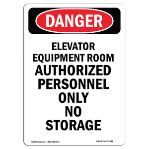 Elevator Equipment Room Authorized Personnel