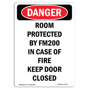 Room Protected By Fm200 In Case Of Fire