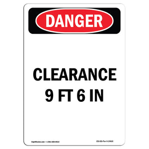 Clearance 9 Ft 6 In