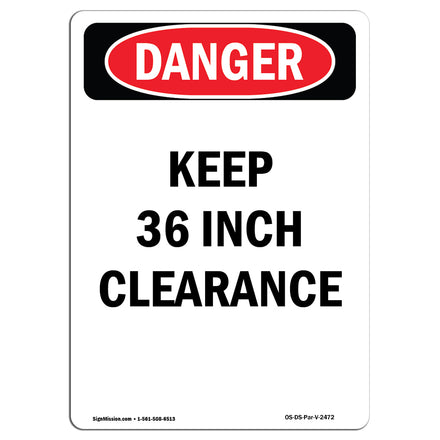 Keep 36 Inch Clearance