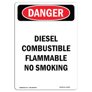 Diesel Combustible Flammable No Smoking