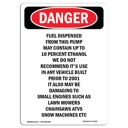 Fuel Dispensed From This Pump May Contain