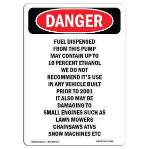 Fuel Dispensed From This Pump May Contain