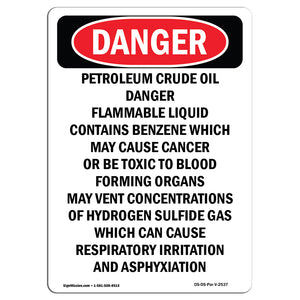 Petroleum Crude Oil Danger Flammable Liquid