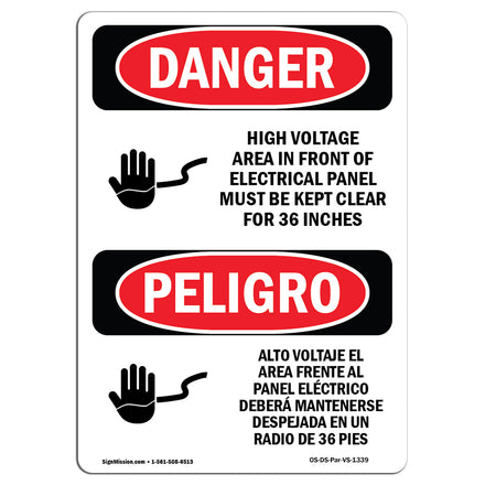 High Voltage Area Electrical Panel 36 Inches