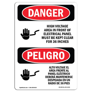 High Voltage Area Electrical Panel 36 Inches