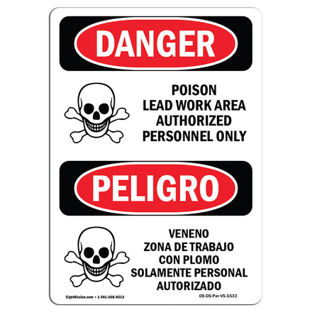 Poison Lead Work Area Authorized Only