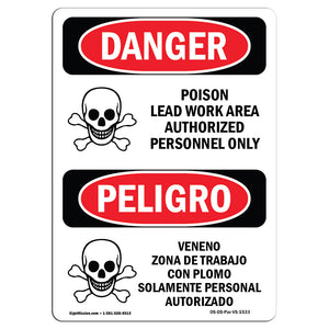 Poison Lead Work Area Authorized Only